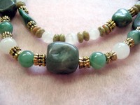 African Jade Nugget Necklace