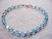 Sparkling Blue Crystal Bead Bracelet