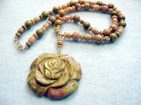 Unakite Flower Necklace